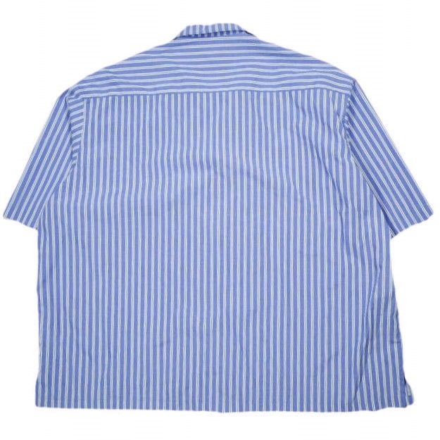 Acy エイシー 24 SS BBD SHIRTS オープン ストライプシャツ ACY-24 SS-002 3 XL BLUE 半袖 MIN-NANO ミンナノ トップス g 24435