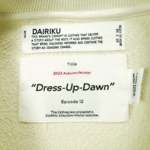DAIRIKU ダイリク 23AW 日本製 Water-repellent Vintage Wash Sweater