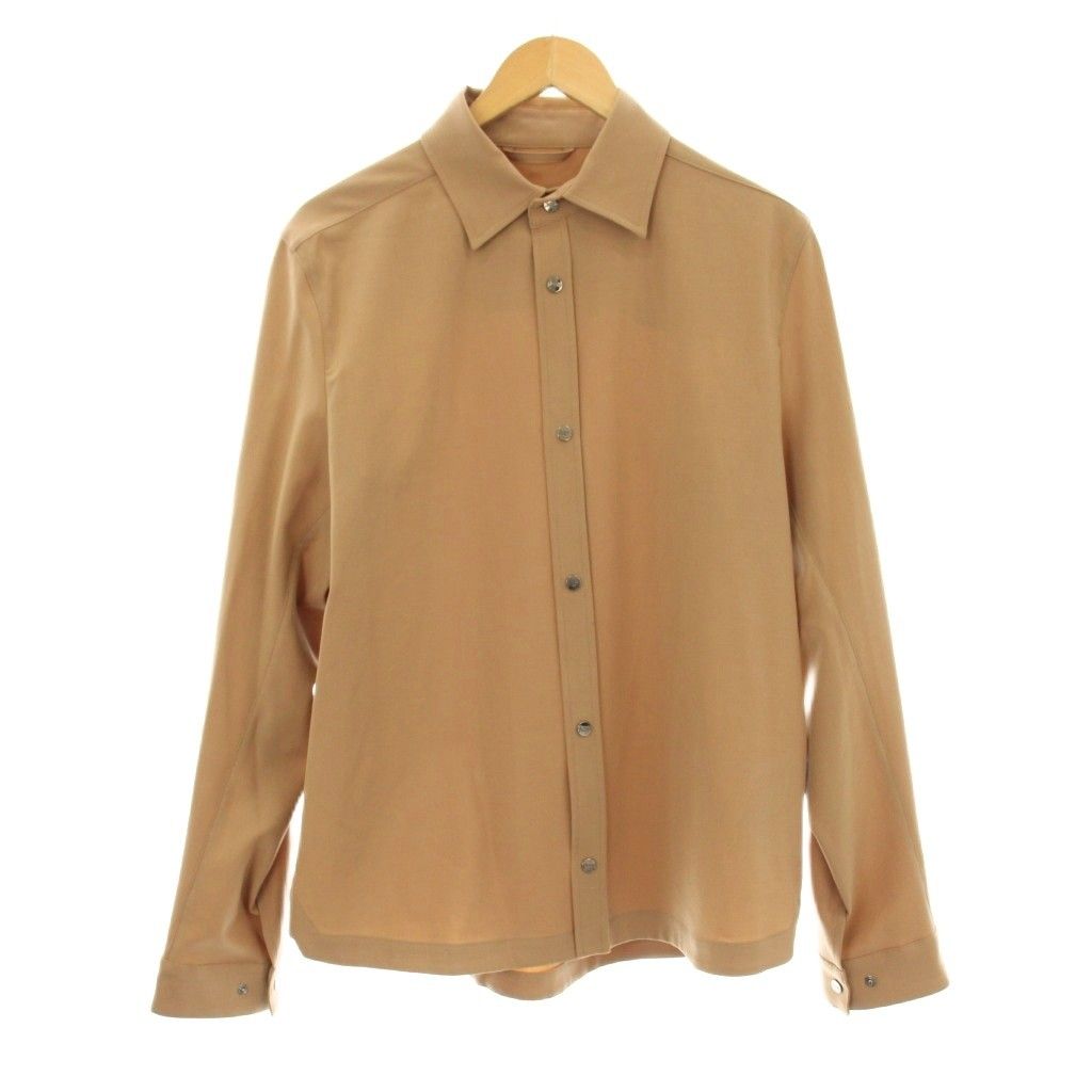 【中古】ヘルノ HERNO クレープフルイドシャツ カジュアルシャツ 長袖 48 ベージュ GI000437U334212157 /KU メンズ ヘルノ HERNO クレープフルイドシャツ カジュアルシャツ 長袖 48