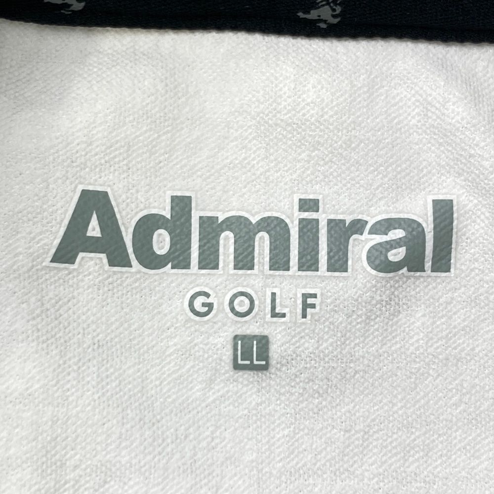 サイズ：LL ADMIRAL アドミラル 2025年モデル 半袖ポロシャツ ホワイト