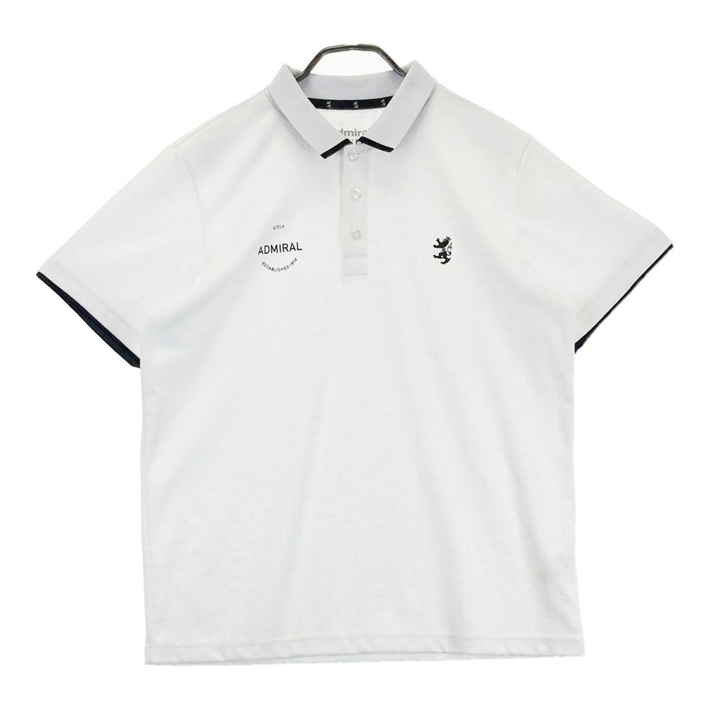 サイズ LL ADMIRAL アドミラル モデル 半袖ポロシャツ ホワイト系 ゴルフウェア メンズ ストスト