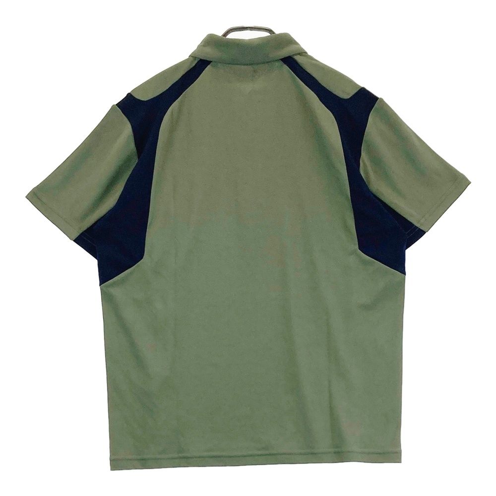 サイズ L LE COQ GOLF ルコックゴルフ モデル ハーフジップ 半袖ポロシャツ カーキ系 ゴルフウェア メンズ ストスト