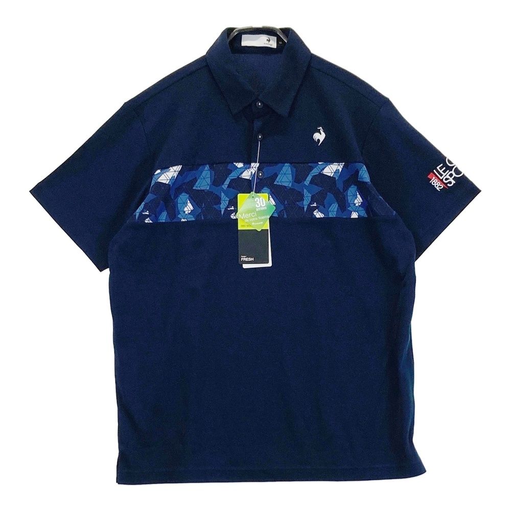 サイズ LL LE COQ GOLF ルコックゴルフ モデル 半袖ポロシャツ ネイビー系 ゴルフウェア メンズ ストスト