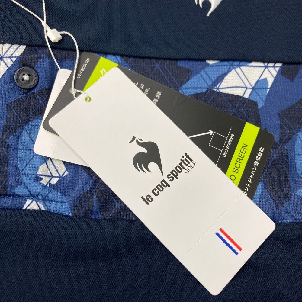 サイズ LL LE COQ GOLF ルコックゴルフ モデル 半袖ポロシャツ ネイビー系 ゴルフウェア メンズ ストスト シャツ メンズウェア ゴルフ