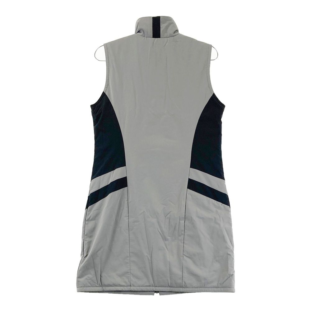 【デサントゴルフ】美品 ダウンワンピース グレー Mサイズ レディース サイズ：L DESCENTE GOLF デサントゴルフ 裏起毛中綿ジップワンピース