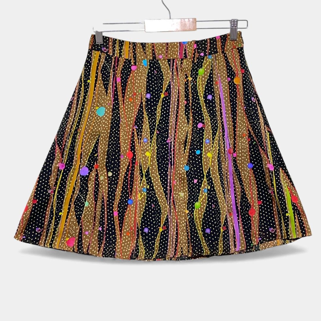 ポールスミスブラックレーベル カラフル ドット ライン プリーツ