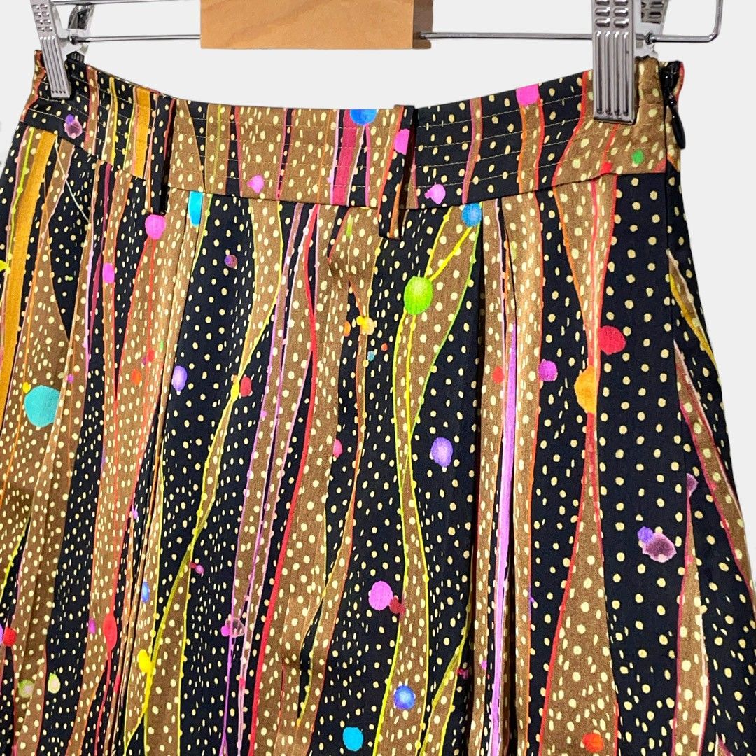 ポールスミスブラックレーベル カラフル ドット ライン プリーツ