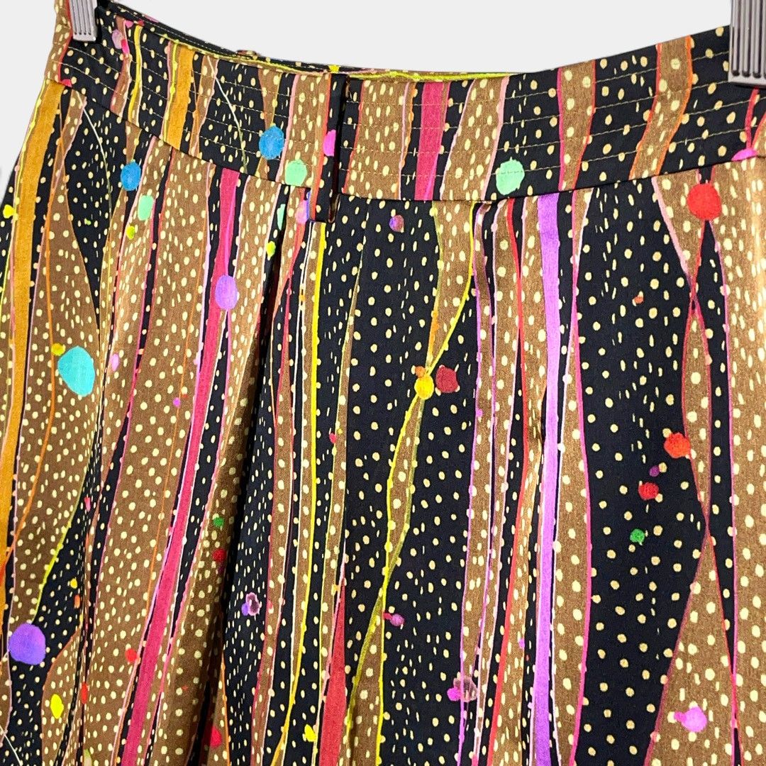 ポールスミスブラックレーベル カラフル ドット ライン プリーツ