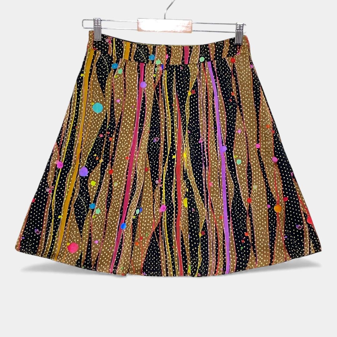 ポールスミスブラックレーベル カラフル ドット ライン プリーツ