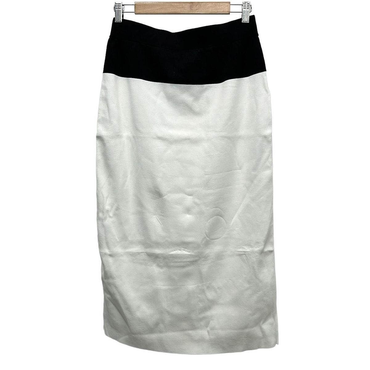 ADORE アドーア ロングスカート サイズ38 M レディース 白 黒 ウエストゴム