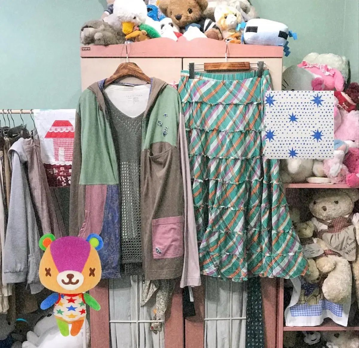 カモフラ SOUP スープ サン SAN 動物の森 どうぶつのもり パッチ トップス セット