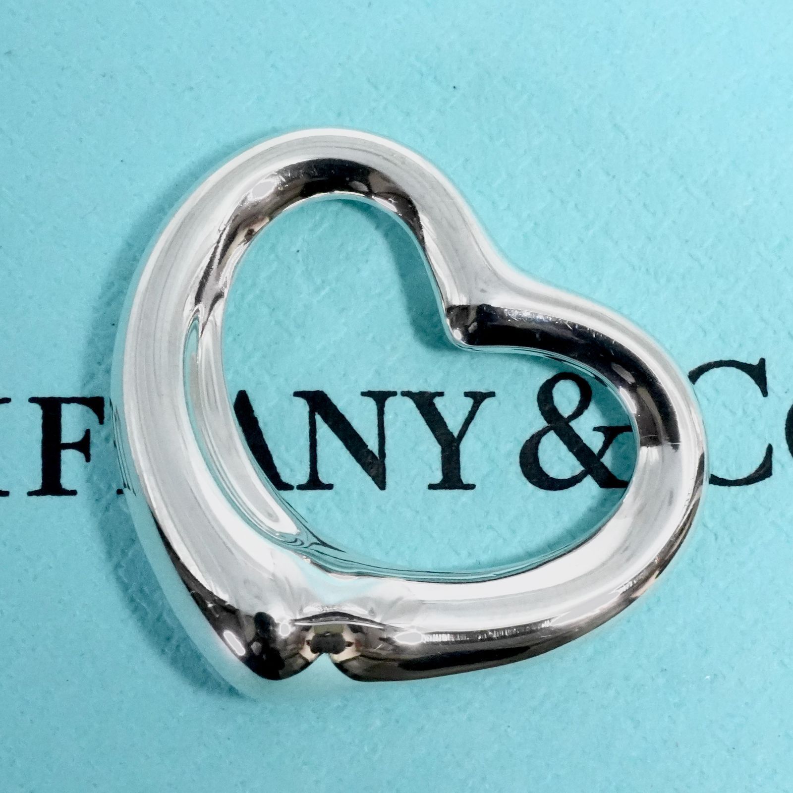 極美品 ティファニー オープンハート Lサイズ ネックレストップ/25