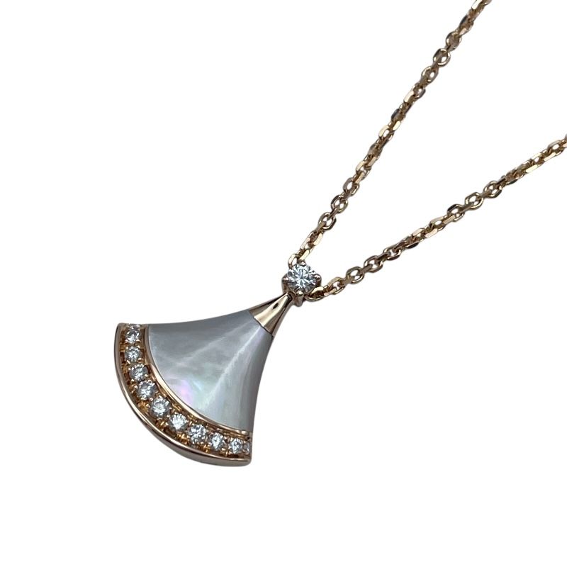 ブルガリ BVLGARI ディーヴァドリーム MOP ダイヤネックレス ピンクゴールド Au 750 ジュエリー