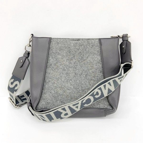 STELLA McCARTNEY ステラマッカートニー クロスボディバッグ ショルダーバッグ 斜め掛け カバン ロゴ レディース グレー 鞄 DF 17330