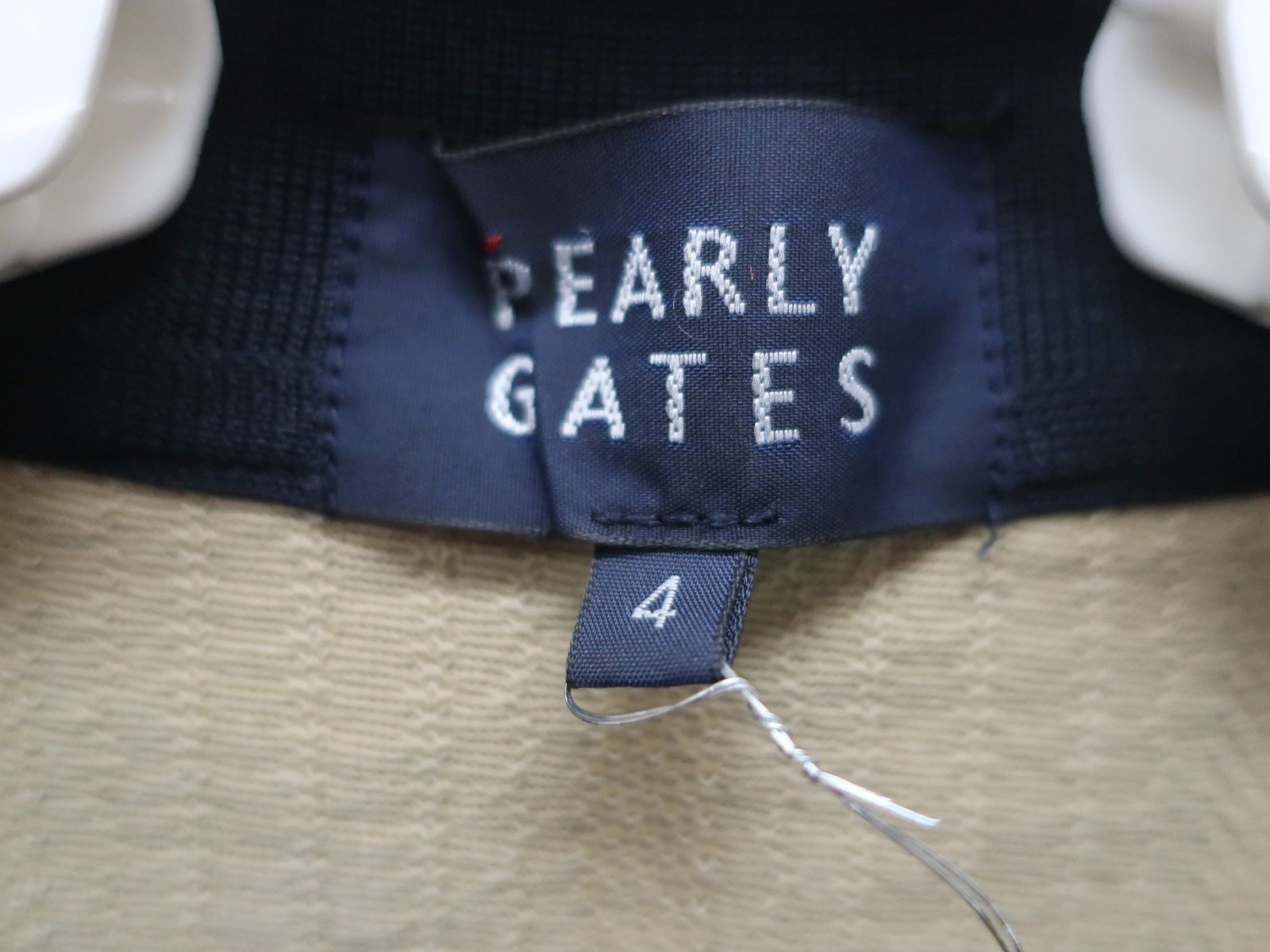 超美品】PEARLY GATES(パーリーゲイツ) ポロシャツ ネイビーベージュ