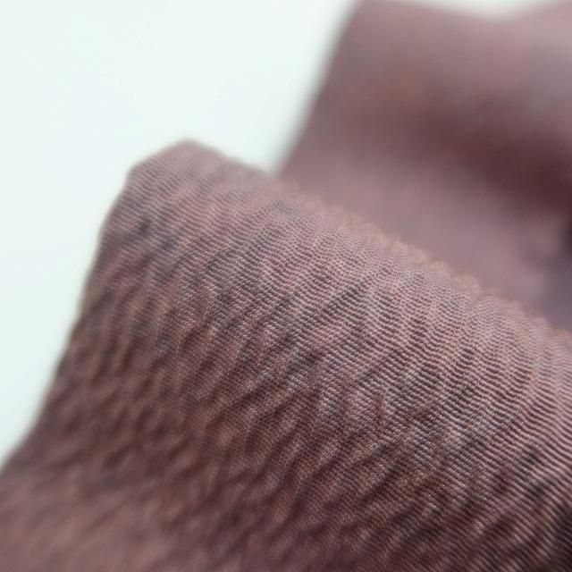 ✾まめ藤✾ 正絹 着物 縮緬 葡萄茶色の甘みと深み 立体的な美しさを頂き 羽織 U-82