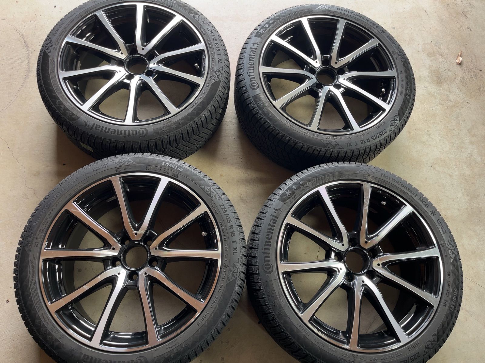 ベンツ Cクラス W 205 コンチネンタル 冬用 18インチ 4本セット