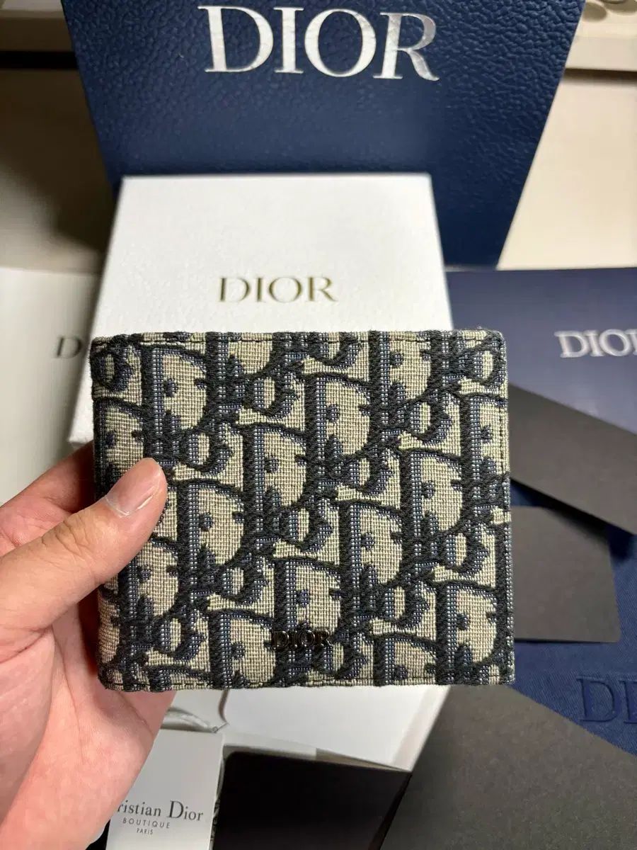 フルセット Dior オブリーク 二つ折り財布