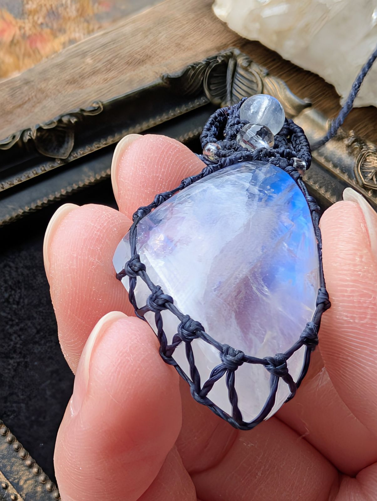 マクラメ編みネックレス 482