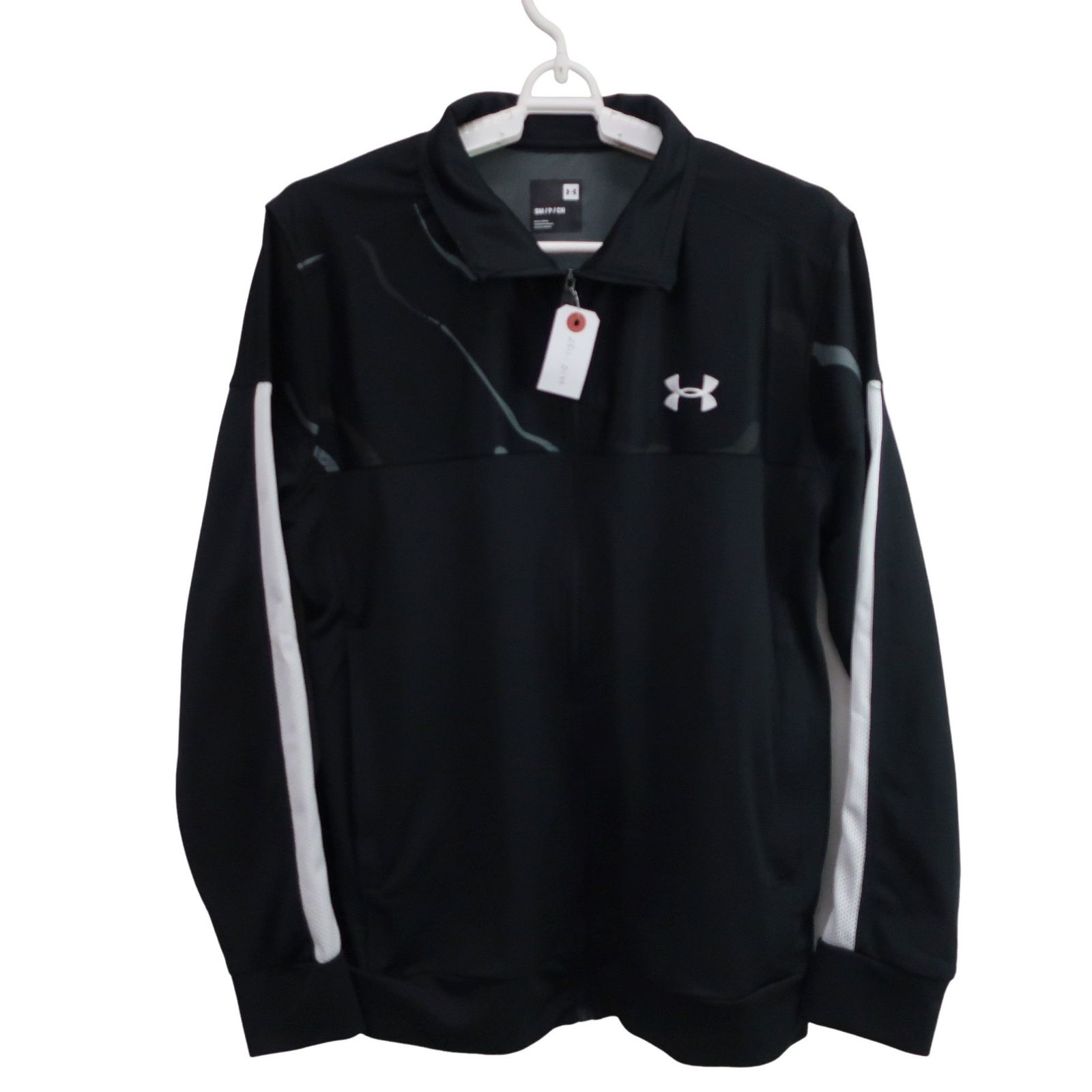 【美品】UNDER ARMOUR(アンダーアーマー) フルジップジャケット 黒 メンズ SM ゴルフウェア 2511-0130 中古