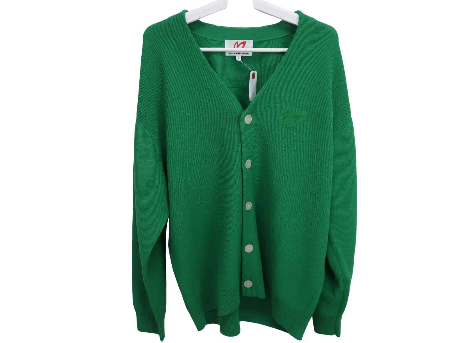 超 MASTER BUNNY EDITION マスターバニーエディション カーディガン 緑 メンズ 4 758-4272009 ゴルフウェア 2511-0724