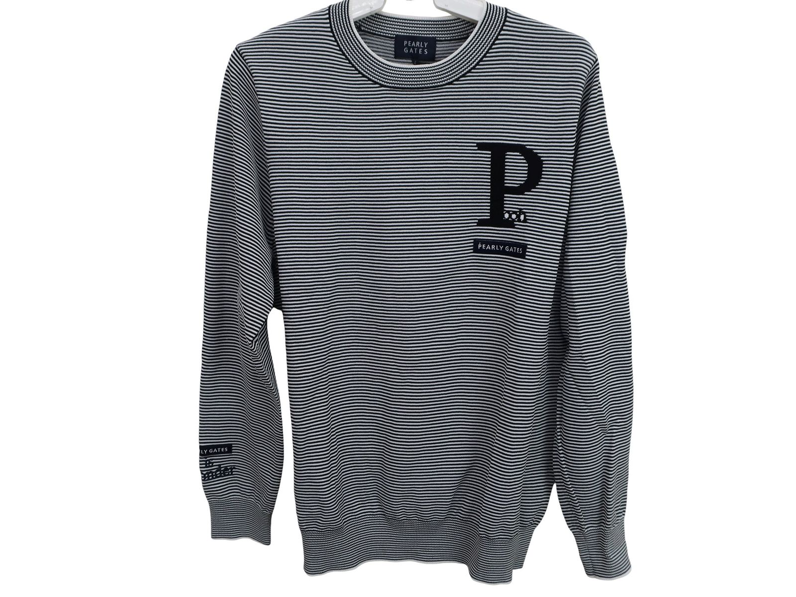 超 PEARLY GATES パーリーゲイツ セーター 白ネイビーボーダー メンズ 4 053 3270009 ゴルフウェア 2511 0727