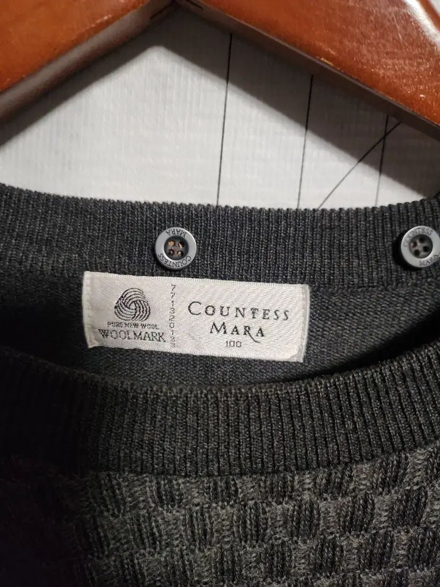 カウンテスマラ メンズ ニット セーター グレー ウール モ シープスキン 100プロ ヴィンテージ