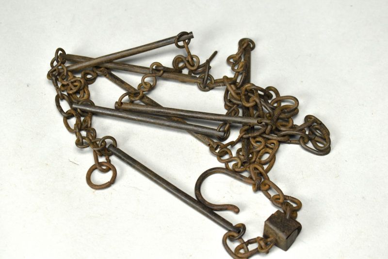 蔵A 5803 a 時代 鉄製 釜鎖 江戸時代 茶道具