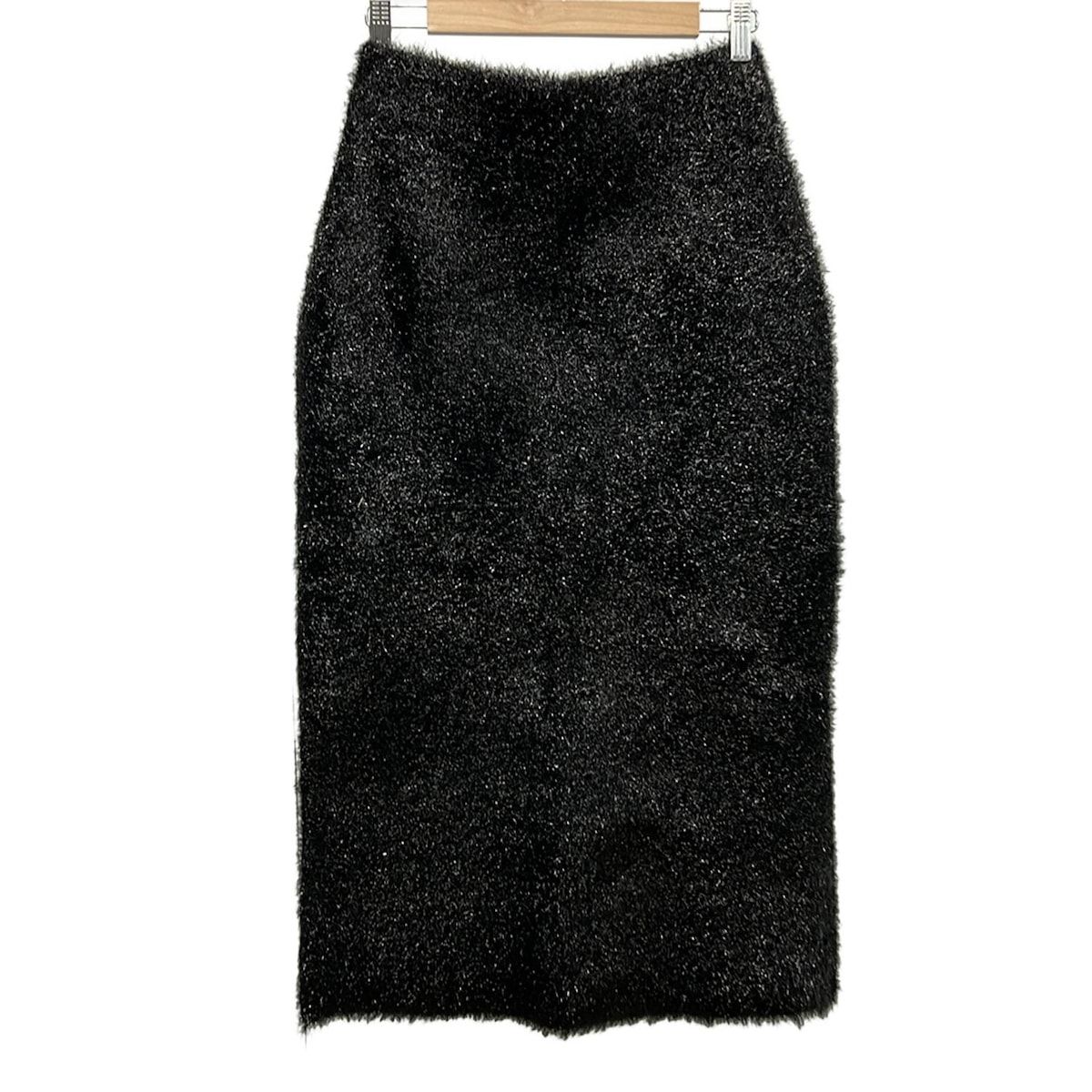 ADORE アドーア ロングスカート サイズ38 M レディース - 黒 ラメ ウエストゴム