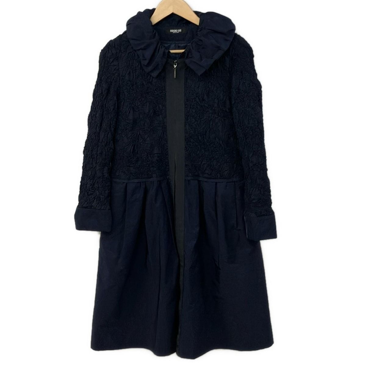 値下げ☆美品ヒロコビス ロングコート インナー付 裏地付 シャーリング