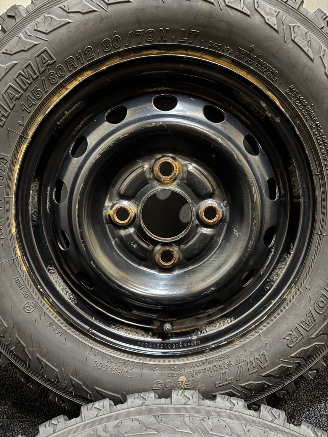 145 80 R 12 78 N LT M T G 003 22年製 ホンダ VAN 12インチ 3 5 J 40 100 4 H 夏タイヤ 4本 南1 K 1000