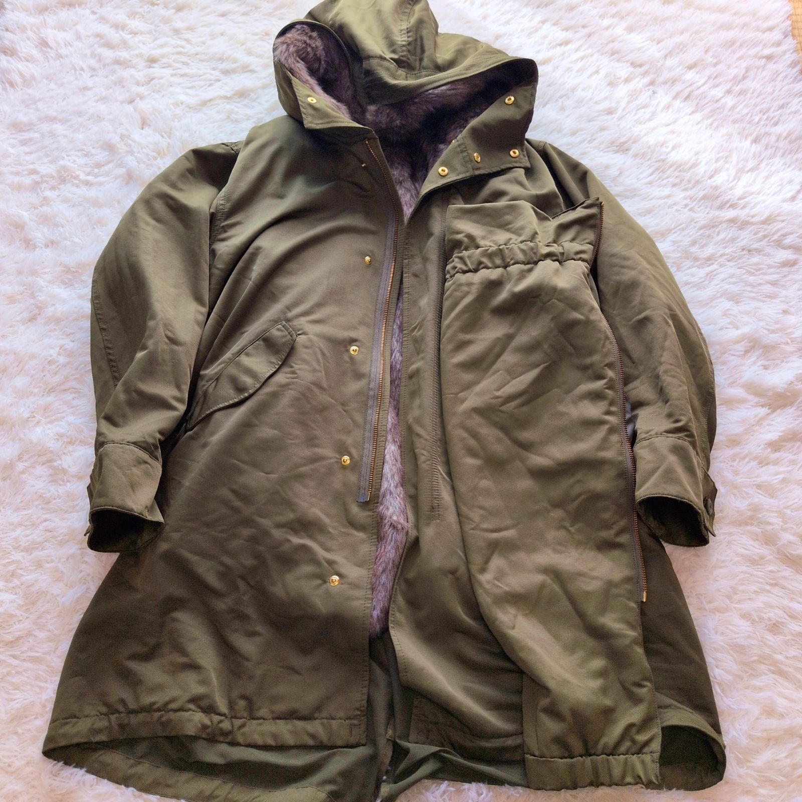 LEPSIM レプシィム 19FW マタニティ ダッカー モッズコート カーキ 