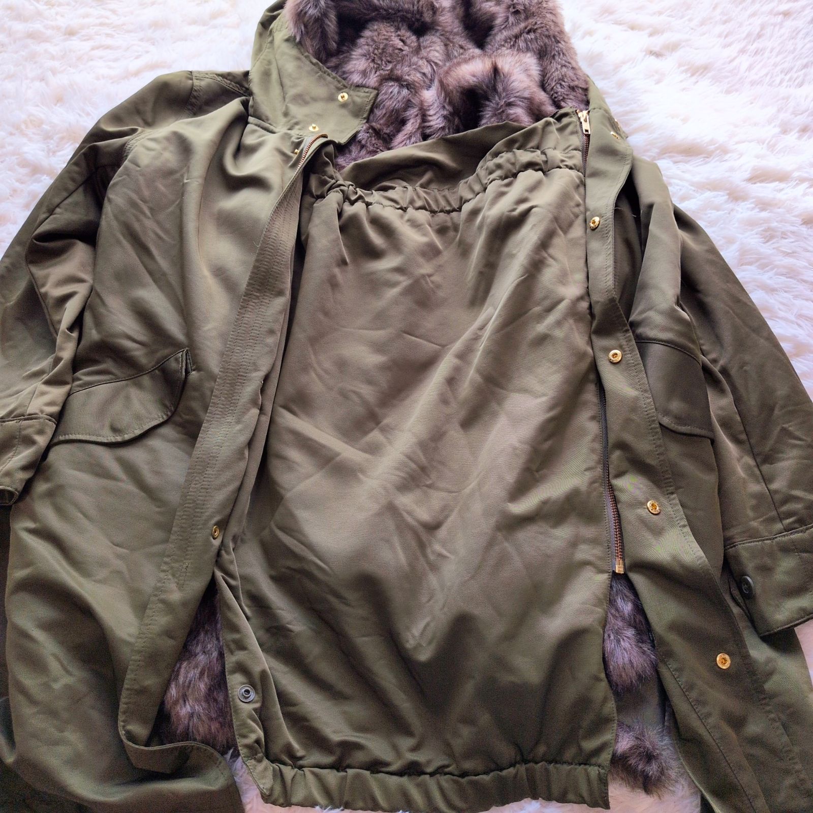 LEPSIM レプシィム 19FW マタニティ ダッカー モッズコート カーキ 