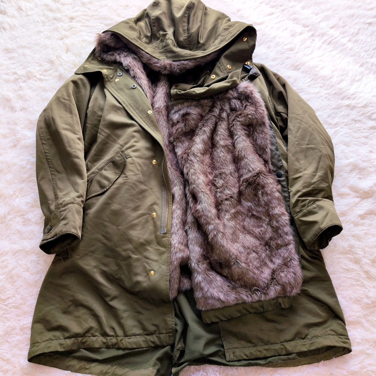 LEPSIM レプシィム 19FW マタニティ ダッカー モッズコート カーキ 