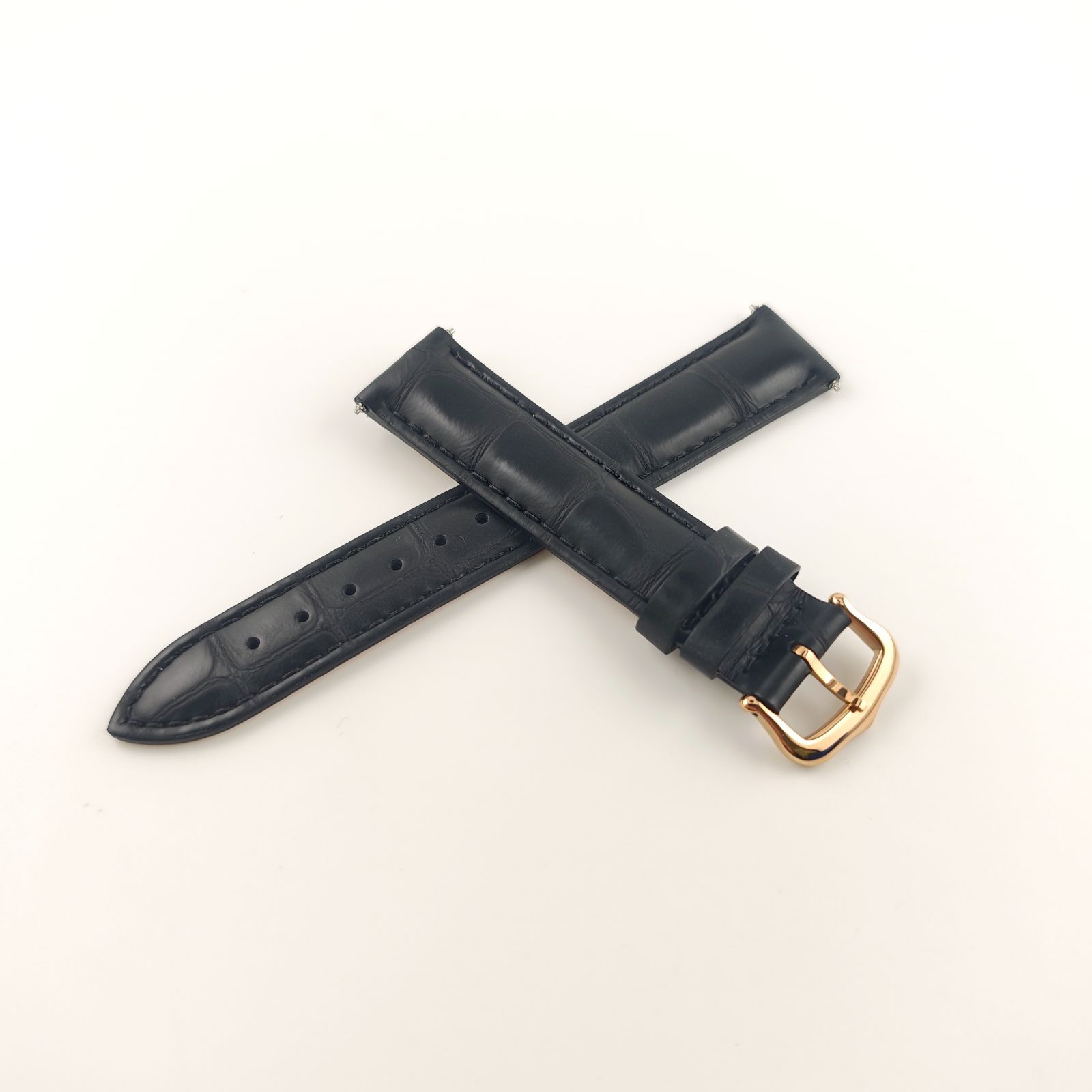 Cartier タンク　ブラックレザーベルト 25mm 腕時計 交換用 レザー ベルト ブラック 黒 Dバックル 防水仕様