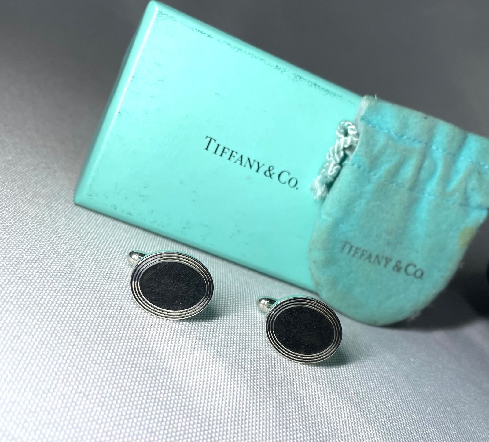 Tiffany ティファニー 鏡面スターリングシルバー オーバルラインミラー