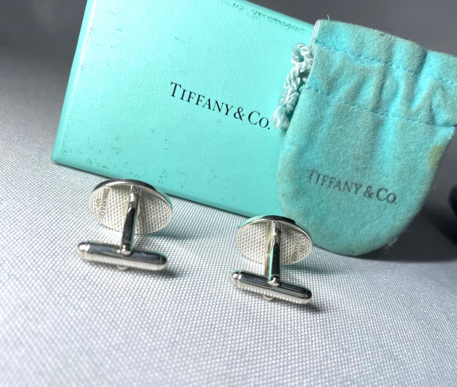 Tiffany ティファニー 鏡面スターリングシルバー オーバルラインミラー