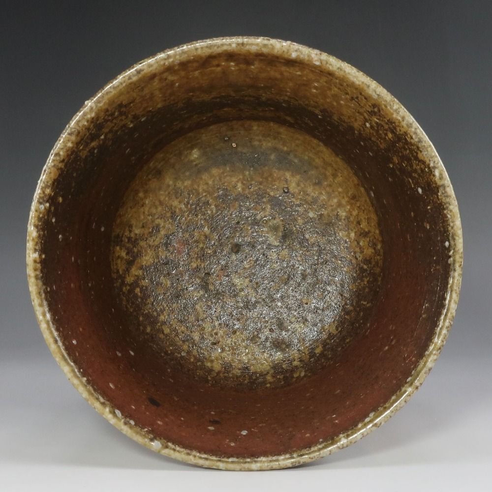 骨董品　茶色 人間国宝 島岡達三 作 灰被象嵌縄文茶碗 陶磁器 _ 骨董品 - メルカリ
