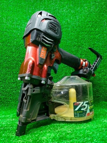 MAX 高圧コイルネイラ HN-75 N 4 D -R マイスターレッド HN 91014 エア漏れも送り不良もなし