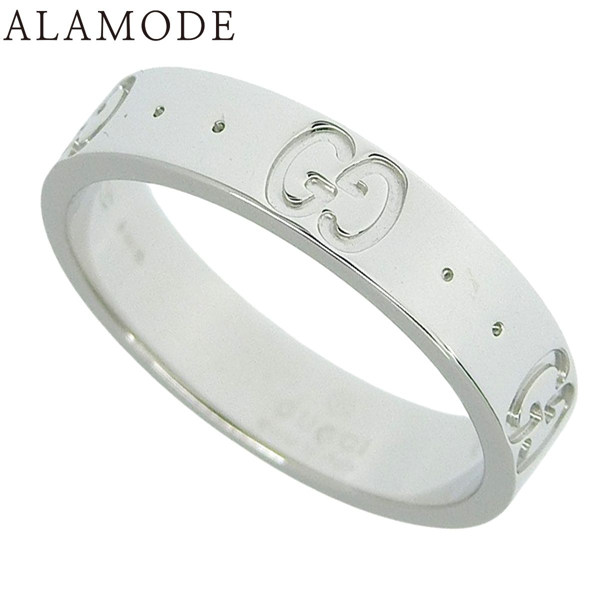 GUCCI(グッチ) アイコン スリムリング 660070 ホワイトゴールド K18WG