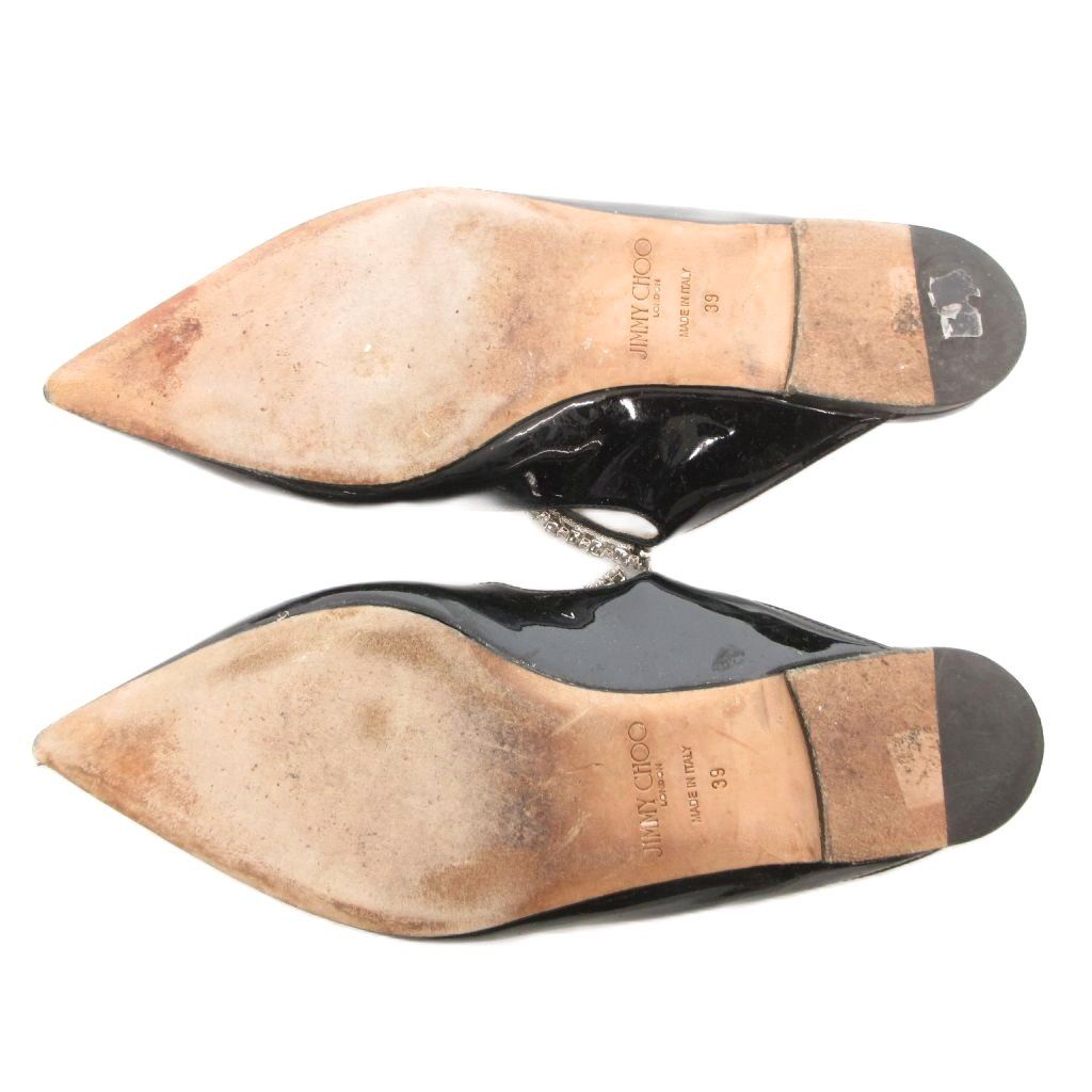 ジミーチュウ JIMMY CHOO BING ミュール フラットサンダル 39 ポイン