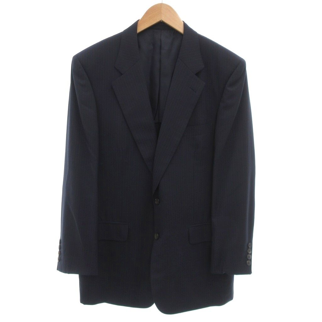 美品】 アクアスキュータム ネイビー ストライプ パンツセットスーツ