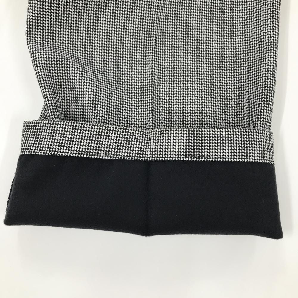 超美品】パーリーゲイツ パンツ 黒×白 細目千鳥格子 ストレッチ 裏微
