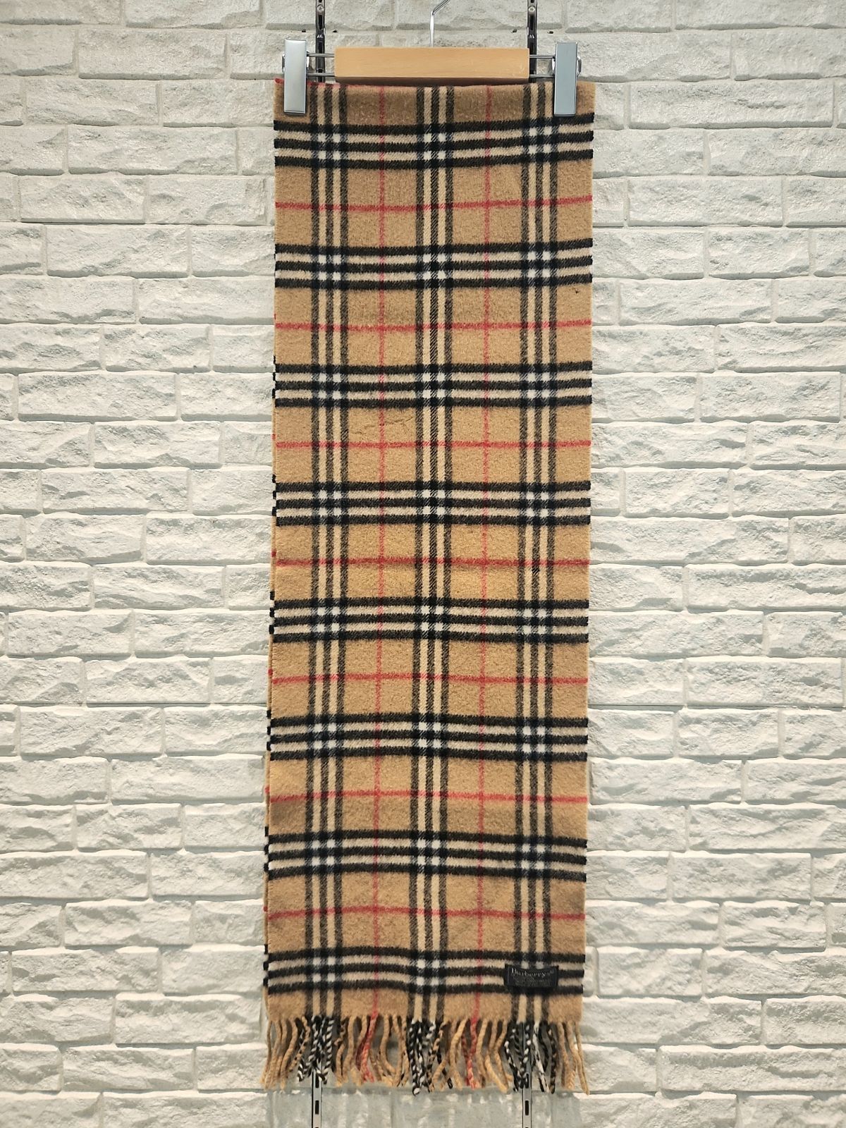 ㊱ Burberrys of LONDON ラムウールチェックマフラー バーバリー ノバ