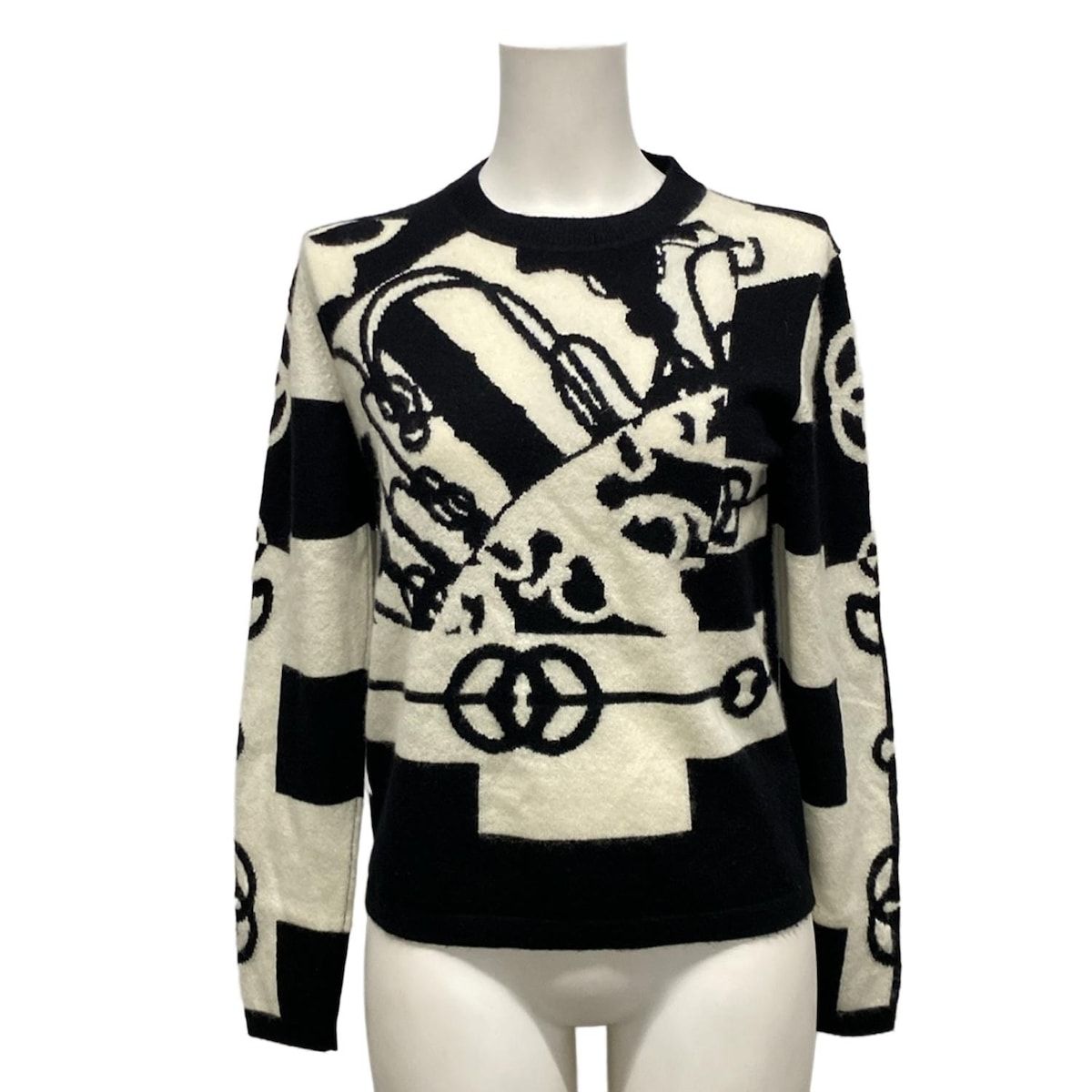 HERMES(エルメス) 長袖セーター サイズ40 M レディース - 2E2613D2 黒