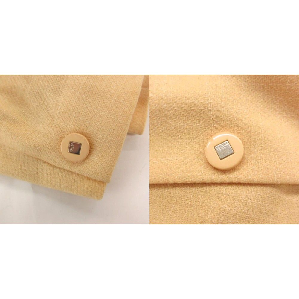 セリーヌ CELINE ジャケット 装飾ボタン 背抜き オレンジ系 /UO - メルカリ