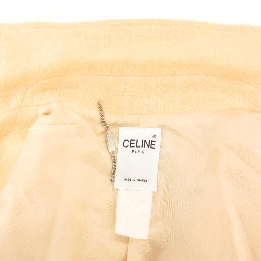 セリーヌ CELINE ジャケット 装飾ボタン 背抜き オレンジ系 /UO - メルカリ