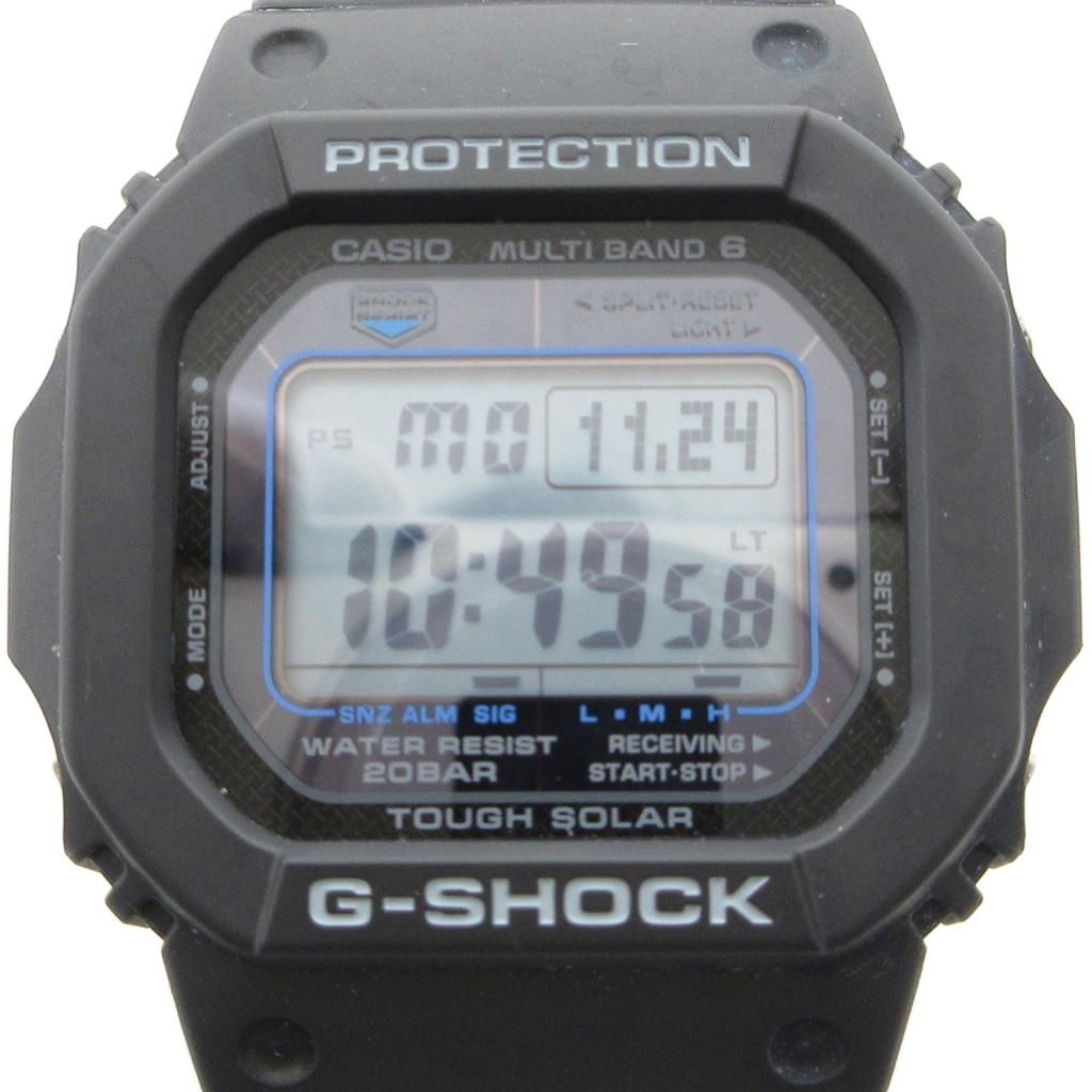 カシオジーショック CASIO G SHOCK スクエアフェイス5600 腕時計 ウォッチ デジタル 電波ソーラー 黒 ブラック GW M 5610 U 1 CJF GV