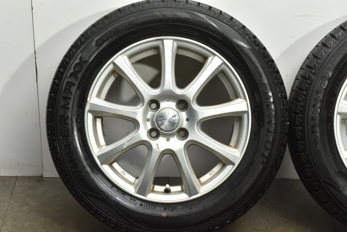  バリ溝 デュファクト 15 in 5 J 42 PCD 100 ダンロップ ウィンターマックス WM 02 185 65 R フィールダー アクア ノート デミオ MAZDA 2 15インチ タイヤ ホイールセット