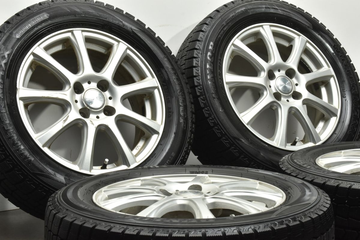 バリ溝 デュファクト 15 in 5 J 42 PCD 100 ダンロップ ウィンターマックス WM 02 185 65 R フィールダー アクア ノート デミオ MAZDA 2